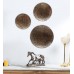 Gold & Black Dot Hammred Set of 3